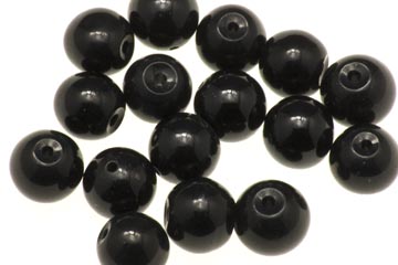 Black 10mm Round Bead (12 Pack) - Beads And More